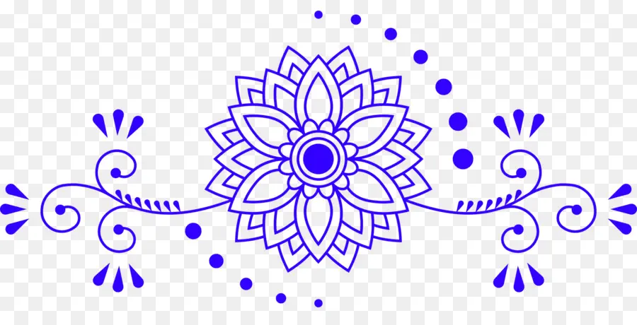 Diseño Floral Azul，Flor PNG