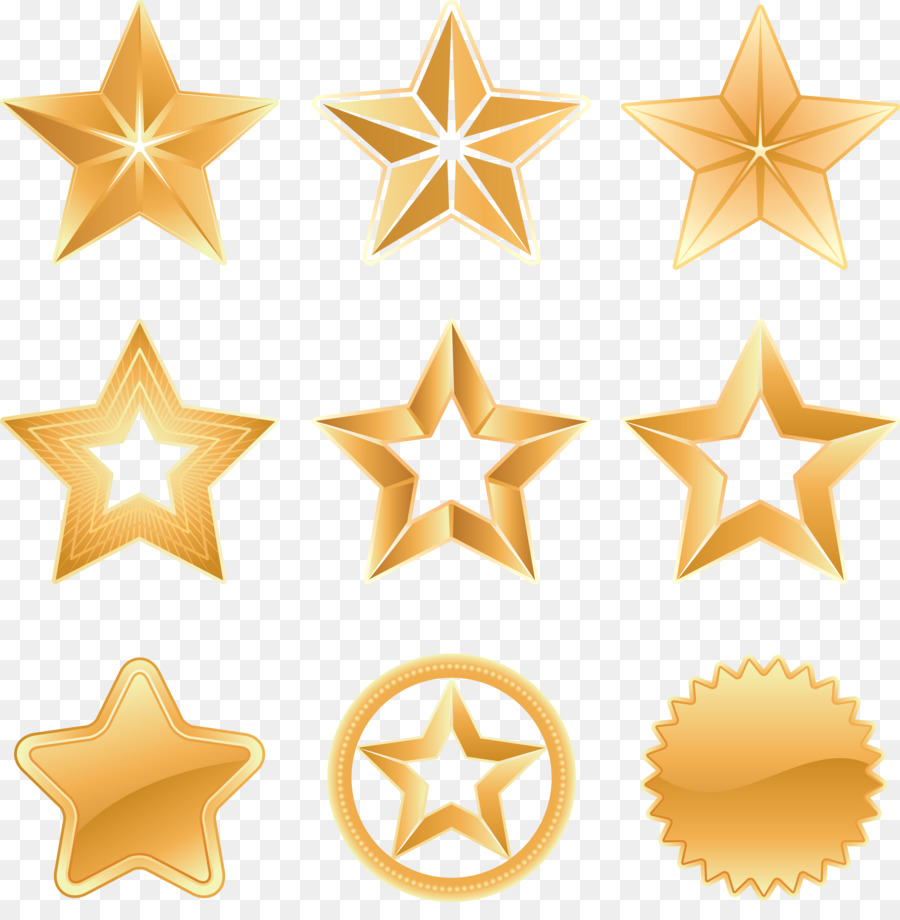 Estrella，Oro PNG