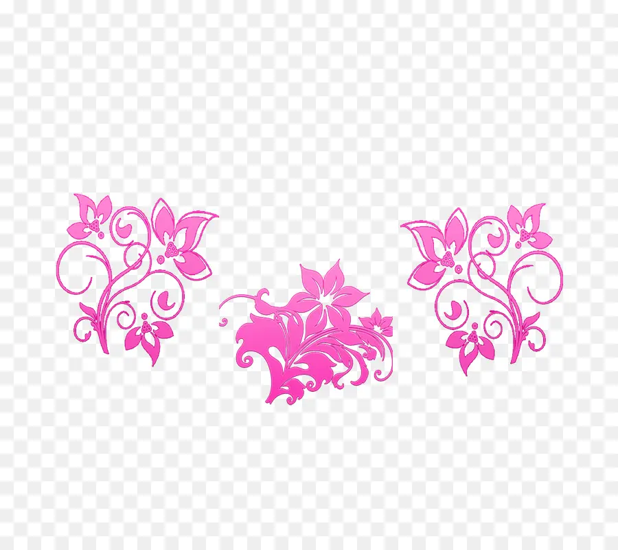 Diseño Floral Rosa，Flores PNG