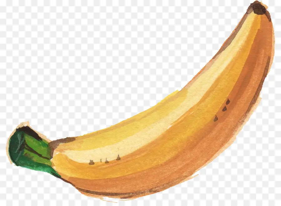 Banana，Pintura A La Acuarela PNG