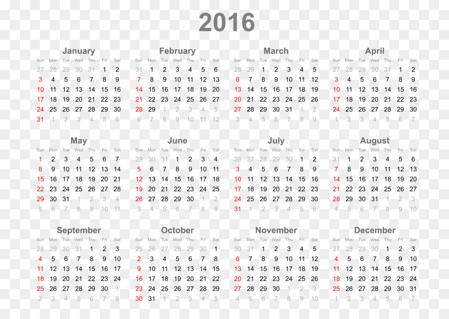 Calendario 2014，Año PNG