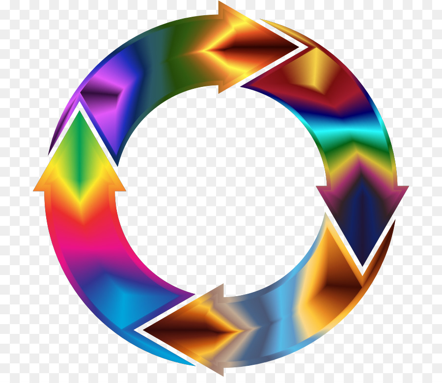 Flechas Circulares Multicolores，Ciclo PNG