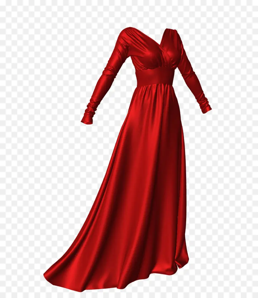 Vestido Rojo，Moda PNG