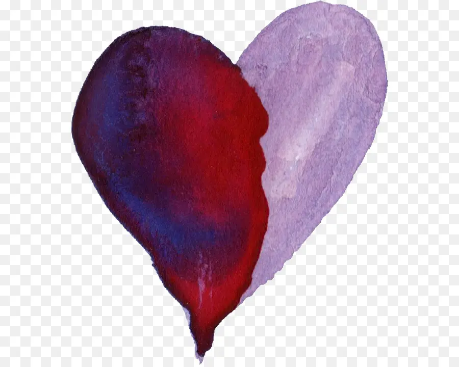 Corazón Rojo Y Morado，Amar PNG