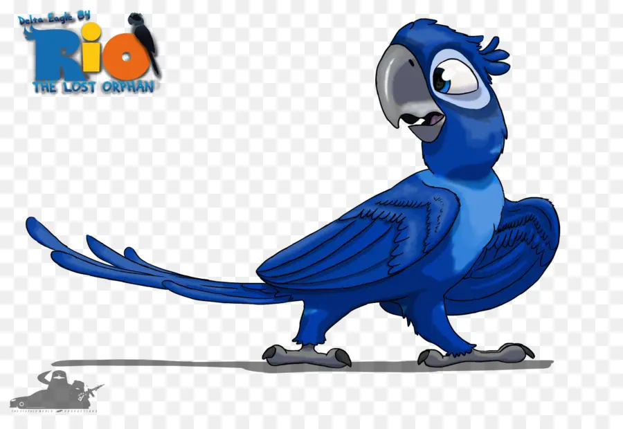 Loro Azul，Dibujos Animados PNG