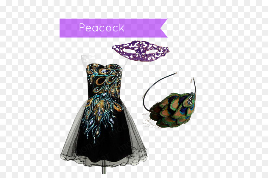 Vestido De Pavo Real，Mascarilla PNG