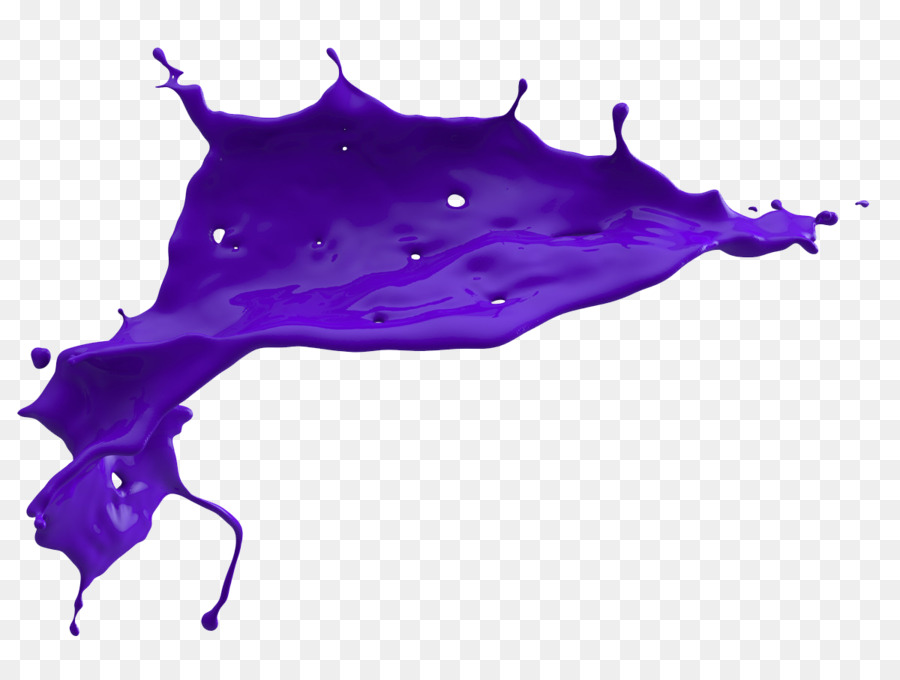 Salpicaduras De Pintura Morada，Chapoteo PNG