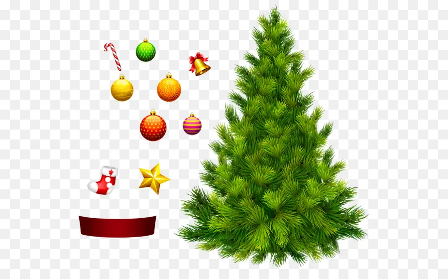 Árbol De Navidad，Decoraciones PNG