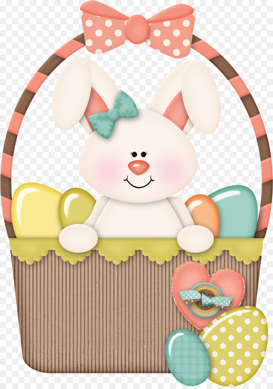 Conejito De Pascua En Canasta，Conejito PNG