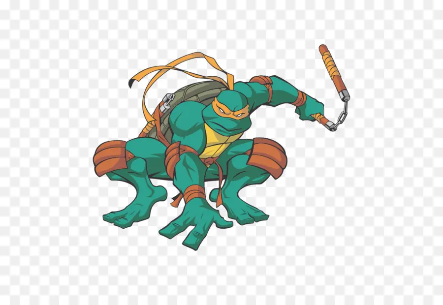 Tortuga Verde Con Nunchaku，Ninja PNG