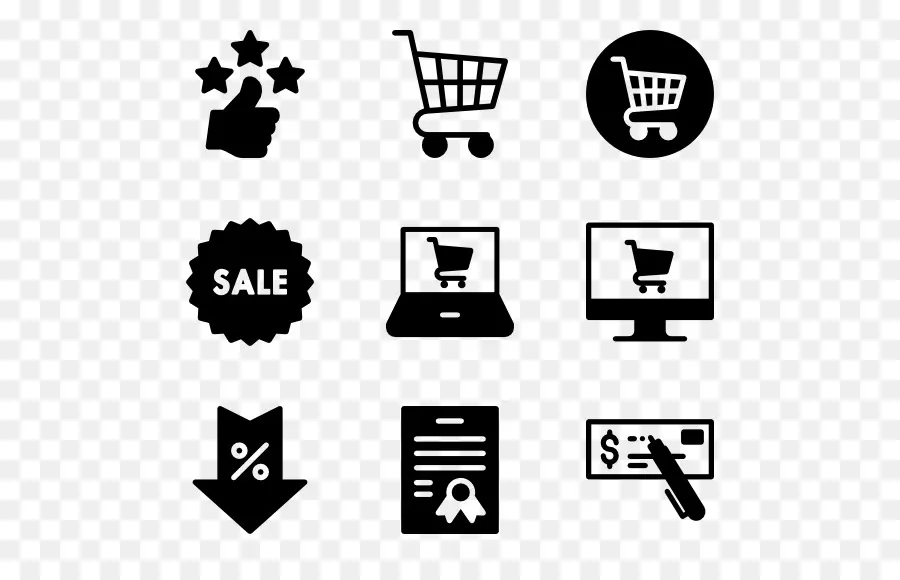 Iconos De Compras，Comercio Electrónico PNG