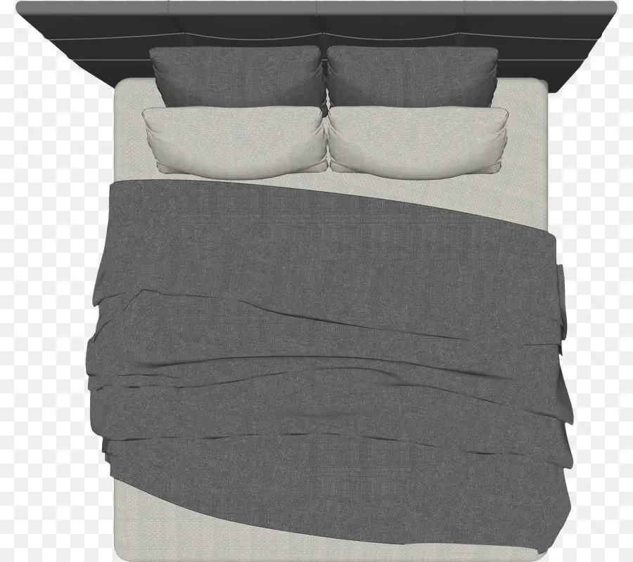 Cama Con Manta Gris，Dormir PNG