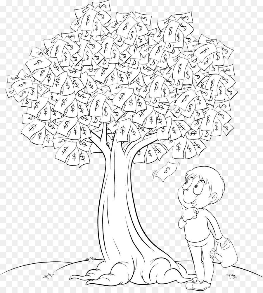 árbol Del Dinero，Dinero PNG