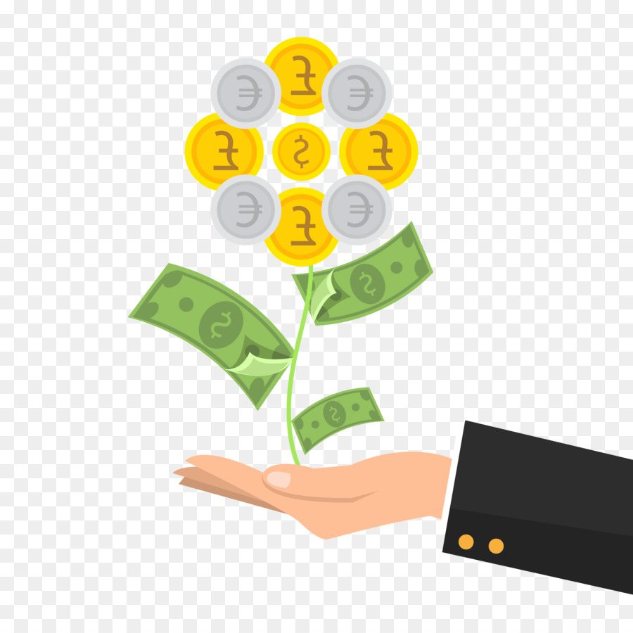 Flor Del Dinero，Mano PNG