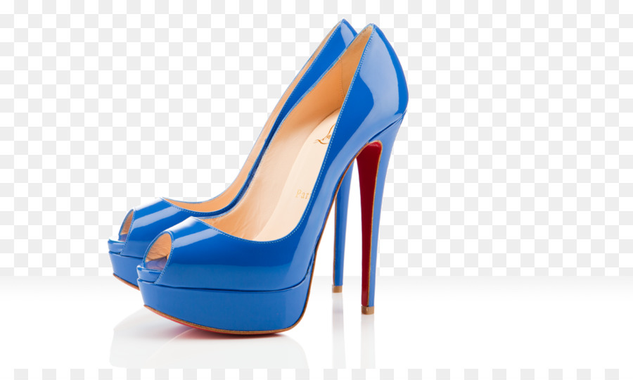 Zapatos Peeptoe，Azul PNG