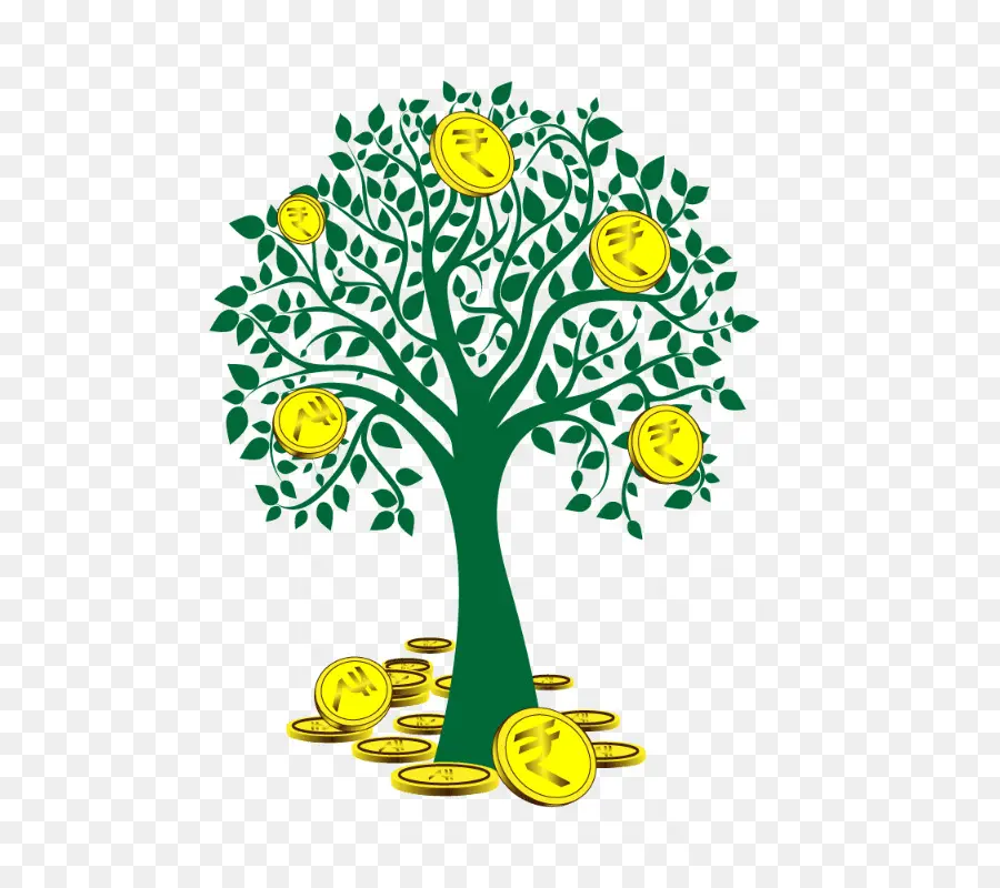 árbol Del Dinero，Monedas PNG