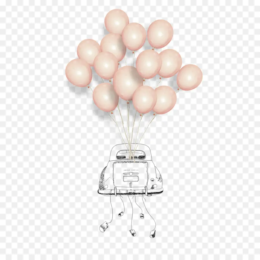 Coche Con Globos，Globos PNG