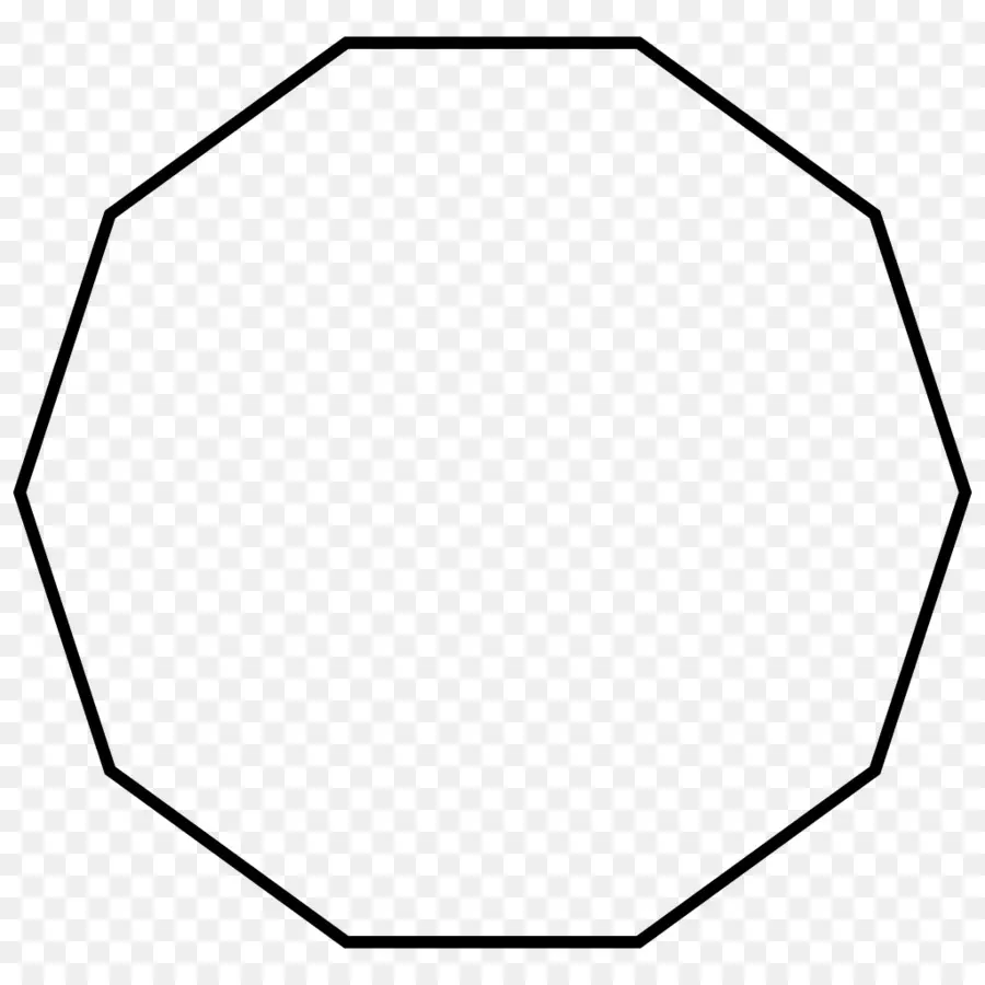 Decagon，Polígono Regular PNG