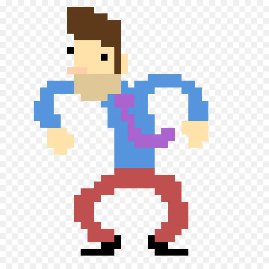 Personaje De Arte De Píxeles，Retro PNG