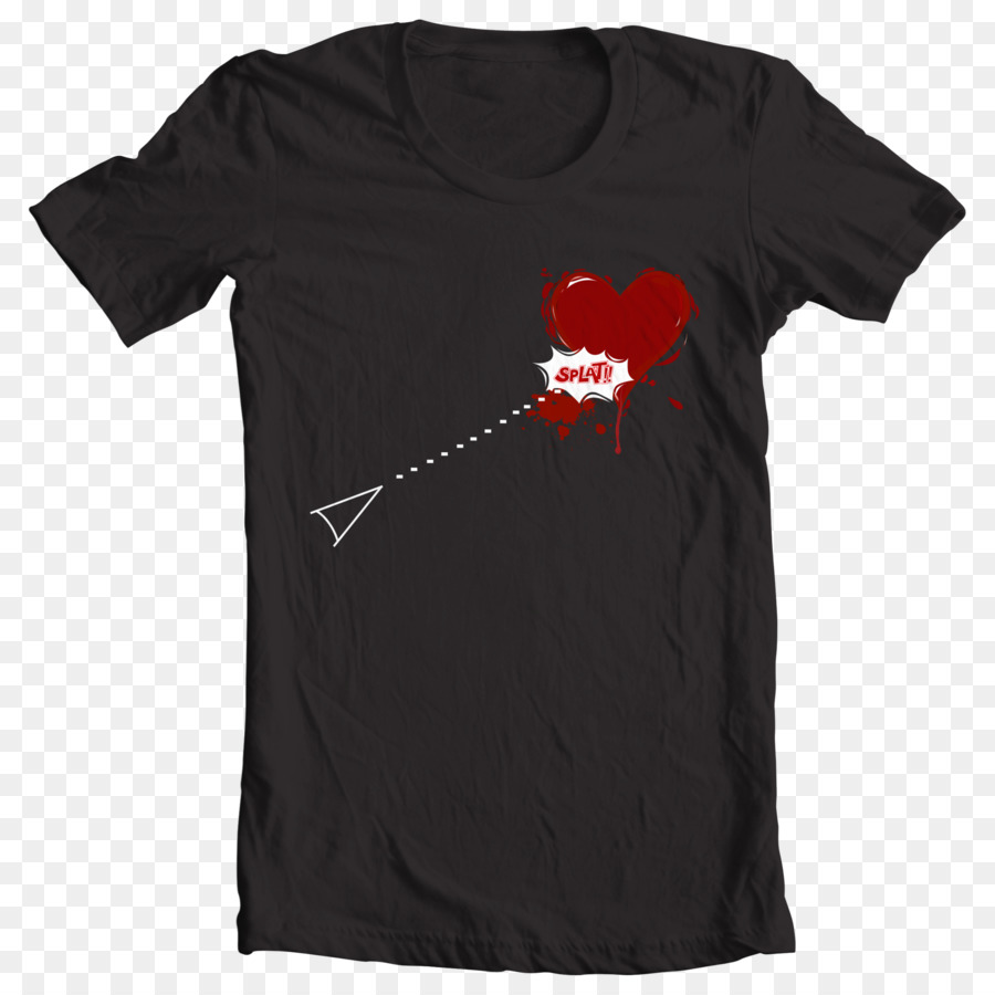 Camiseta Negra Con Corazón，Vestir PNG