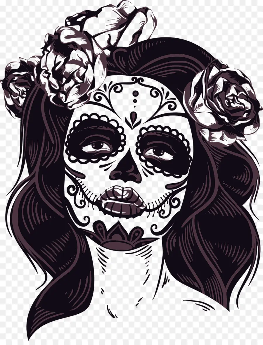 Calavera De Azúcar，Dia De Muertos PNG