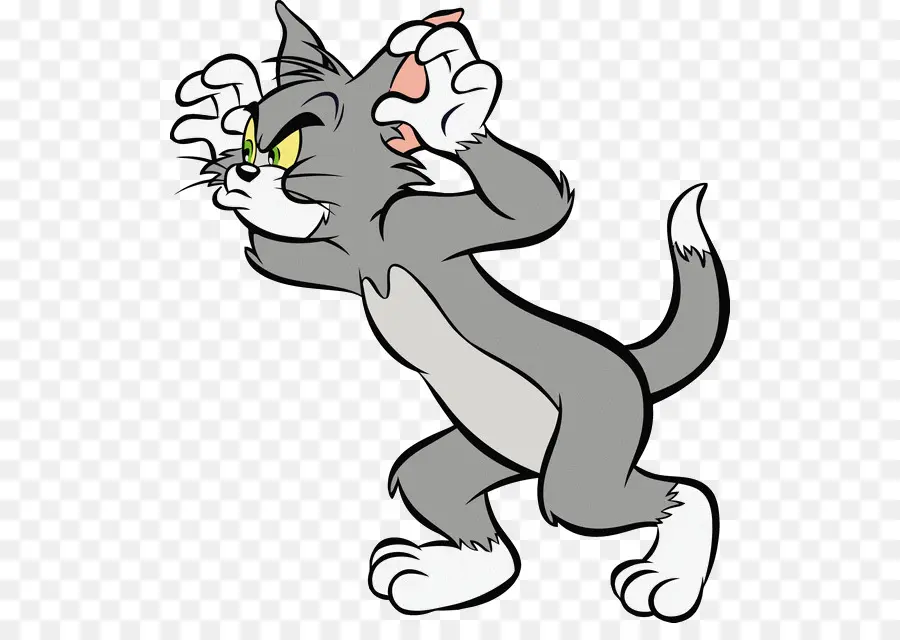 Gato De Dibujos Animados，Gris PNG