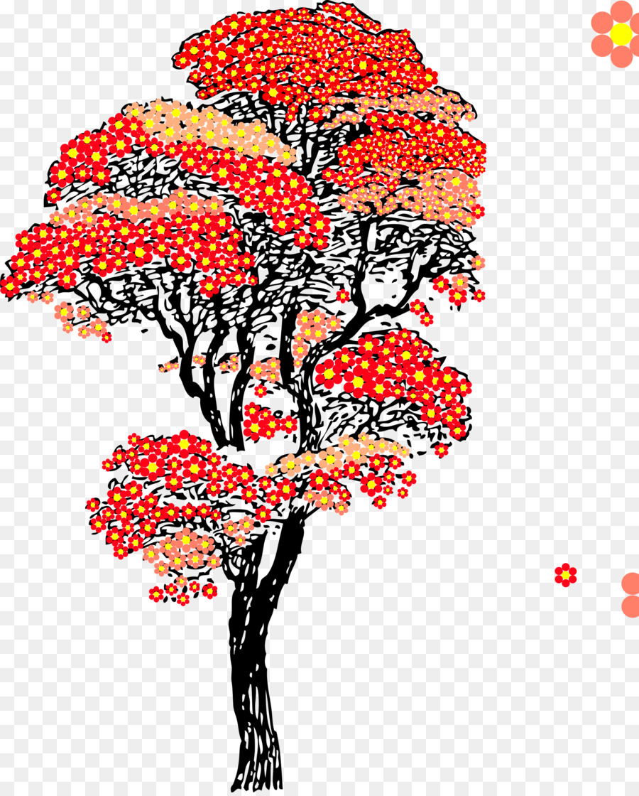 Árbol，Floral PNG