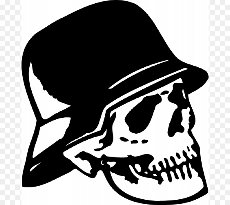 Calavera Con Casco，Cráneo PNG