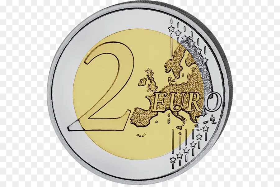 Moneda De 2 Euros，Dinero PNG