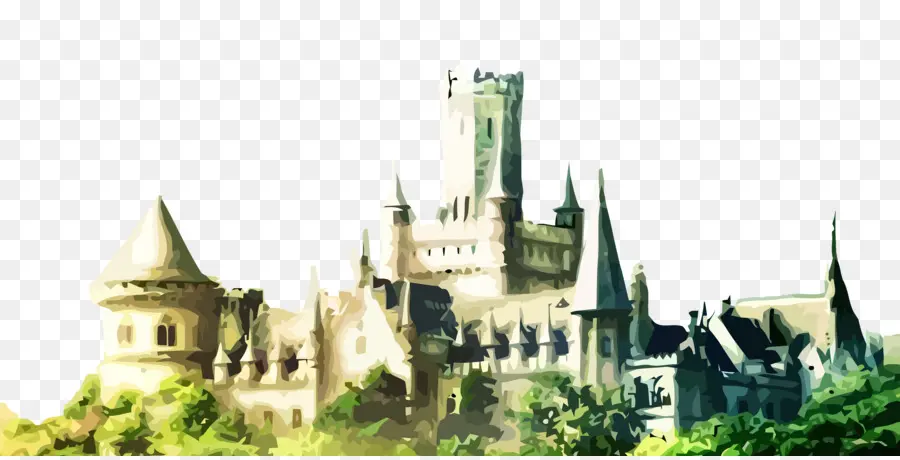 El Castillo De Caerphilly，Fondo De Escritorio PNG