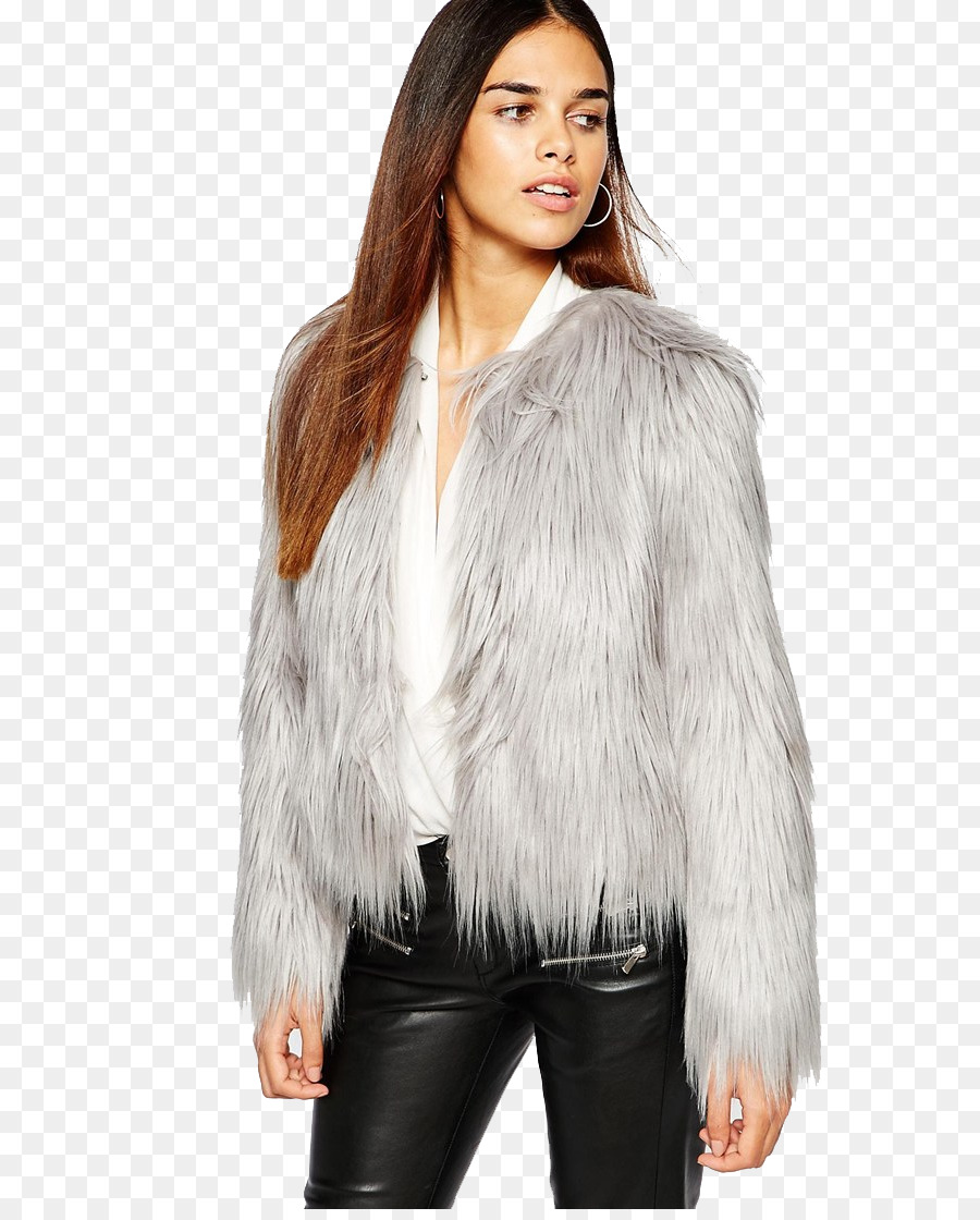 Chaqueta De Piel Gris，Pelo PNG