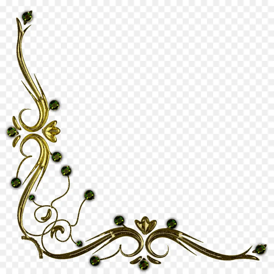 Diseño Floral Dorado，Ornamento PNG