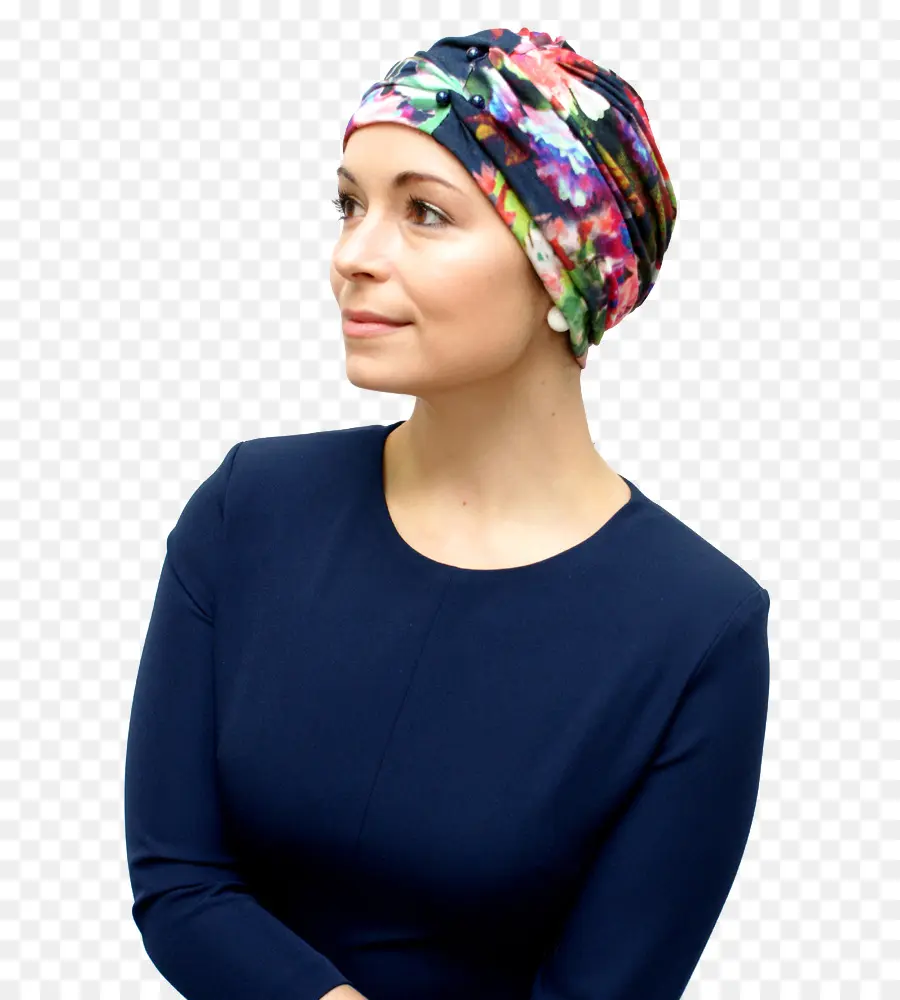 Mujer En Turbante Floral，Sombreros PNG