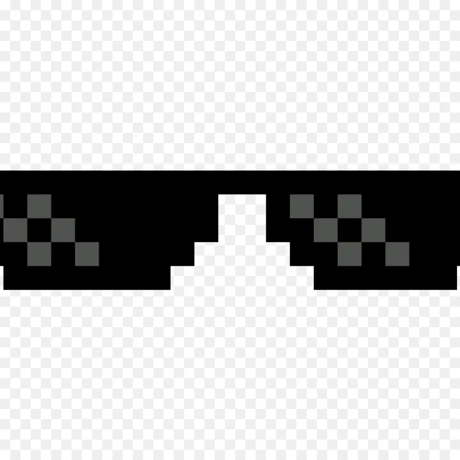 Gafas De Sol De Píxeles，Negro PNG