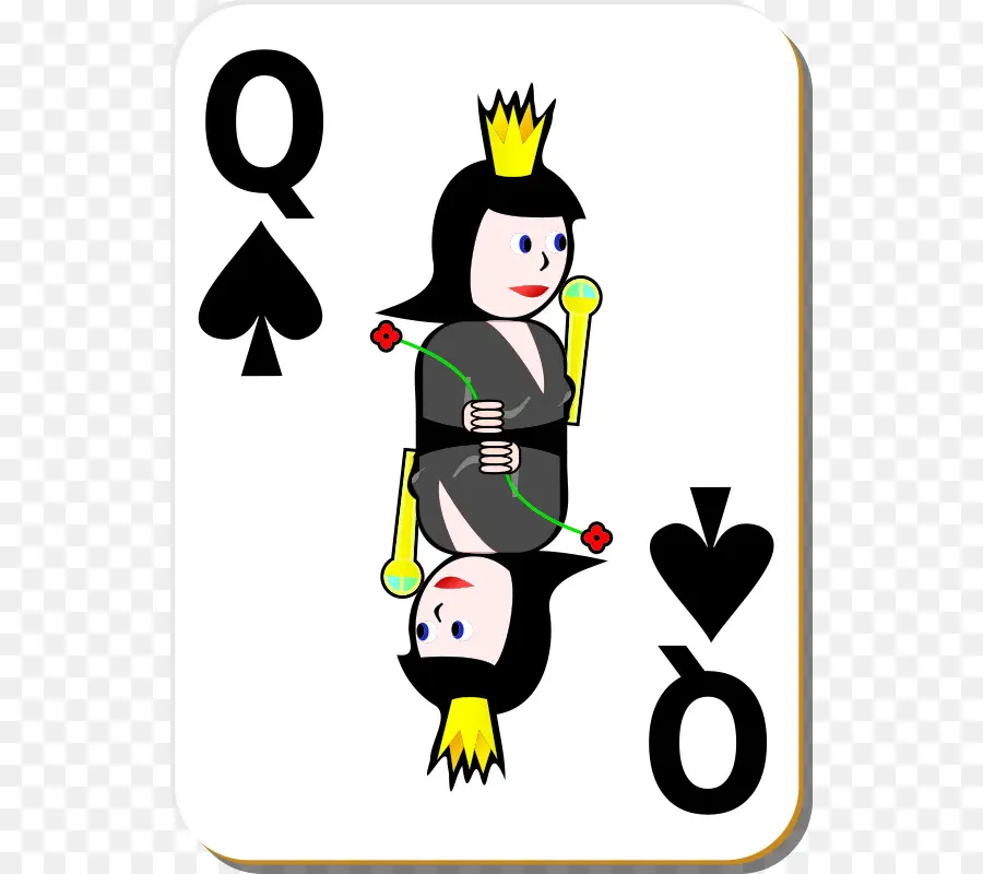 Carta De Juego，Reina De Espadas PNG