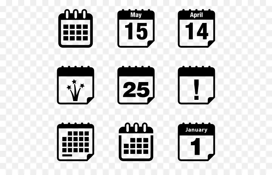 Iconos De Calendario，Fecha PNG