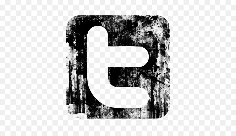 Logotipo De Twitter Grunge，Redes Sociales PNG