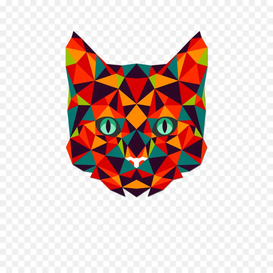 Gato Geométrico，Animal PNG