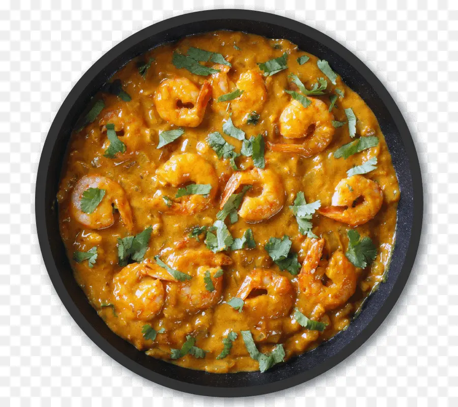 Camarones Al Curry，Cocina India PNG