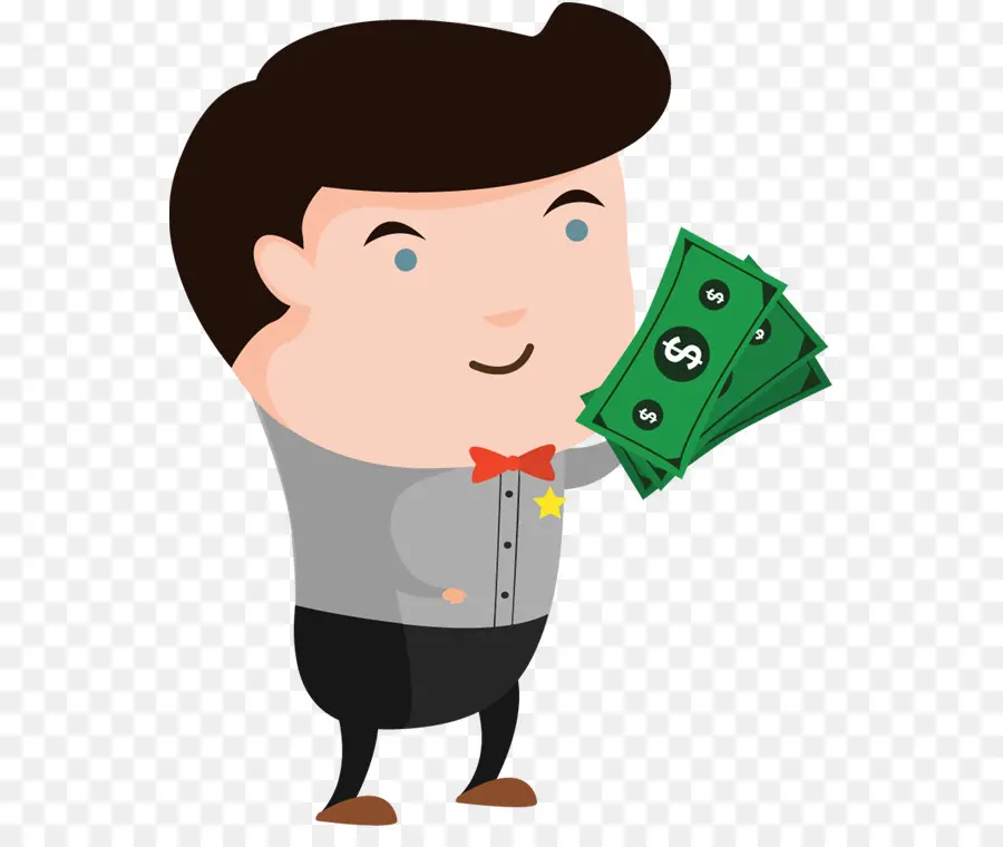 Hombre De Dibujos Animados Con Dinero，Dinero PNG