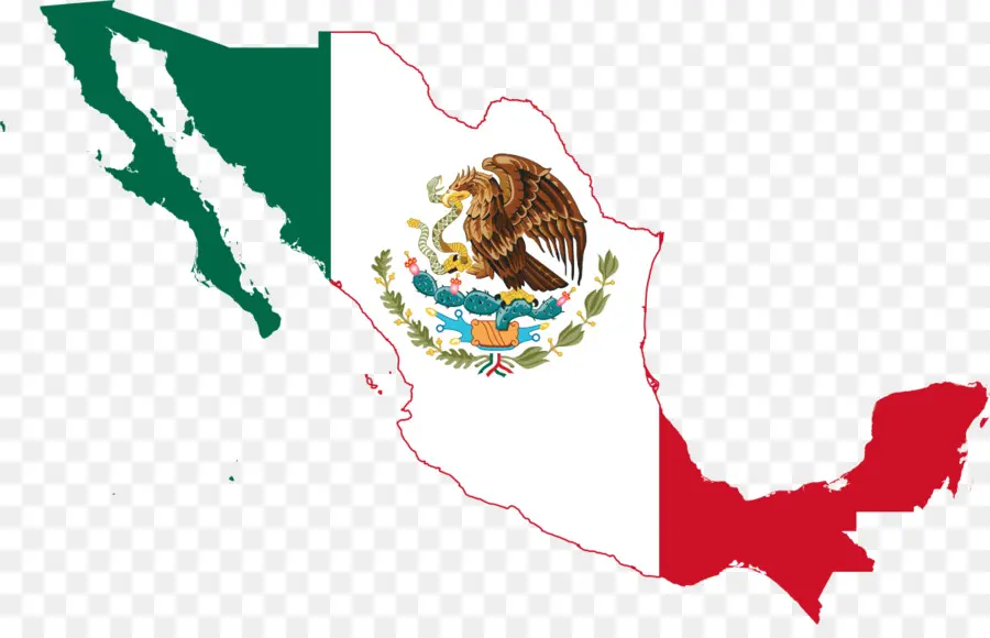 Mapa De México，Bandera PNG