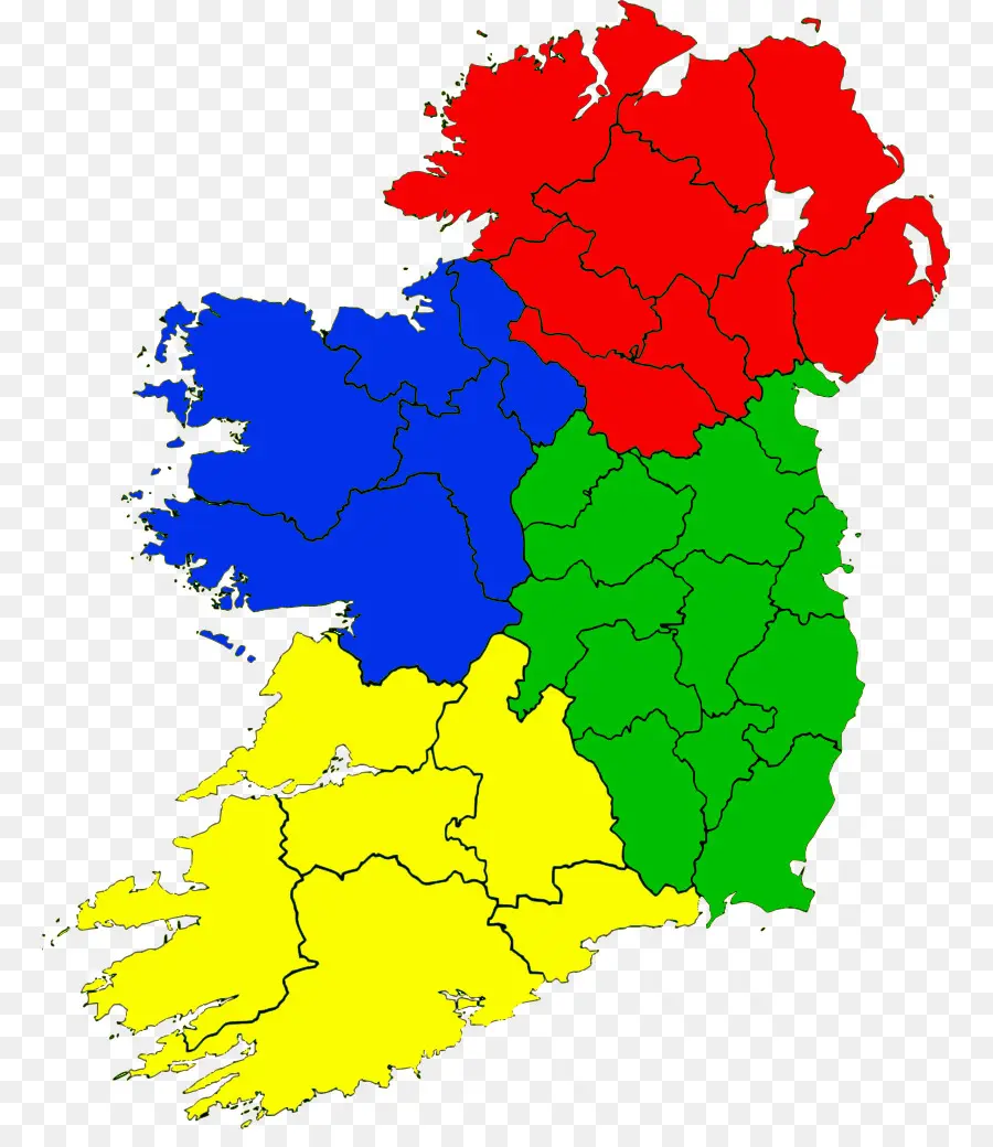 Mapa De Regiones De Irlanda，País PNG