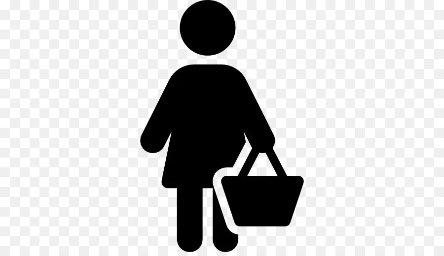 Mujer Con Bolsa De Compras，Compras PNG