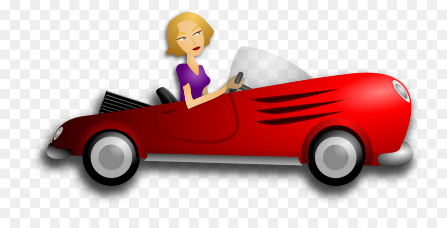 Coche Rojo，Mujer PNG