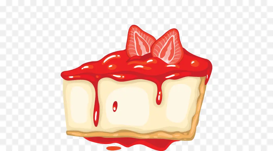 Tarta De Queso Con Fresas，Postre PNG