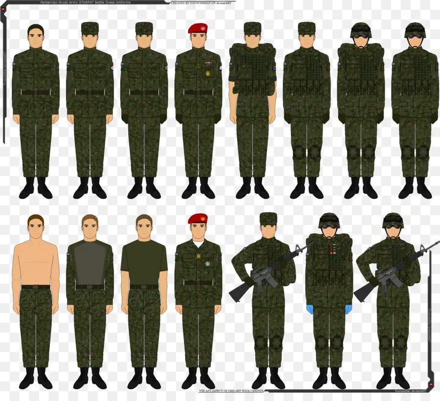 Uniformes Militares，Soldados PNG