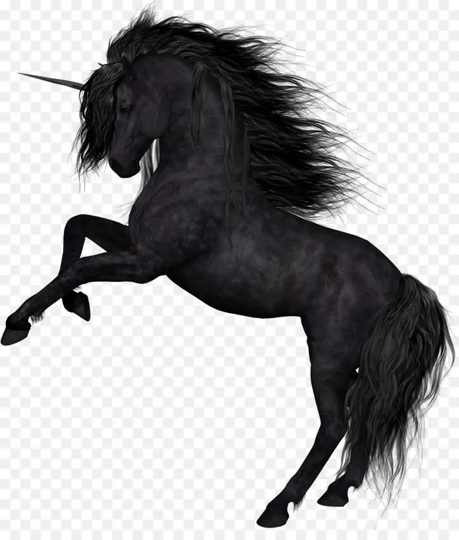 Unicornio Negro，Mítico PNG