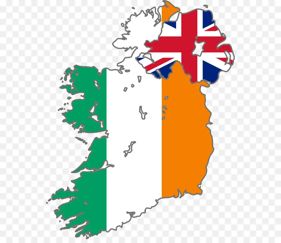 Mapa De Irlanda，Bandera PNG