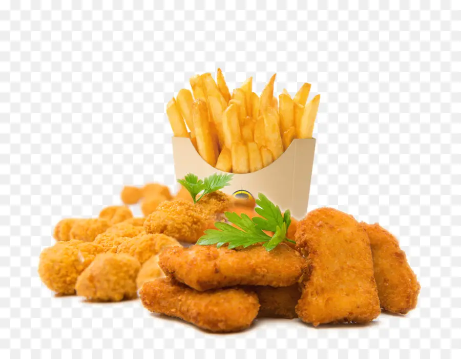 Nugget De Pollo，Papas Fritas PNG