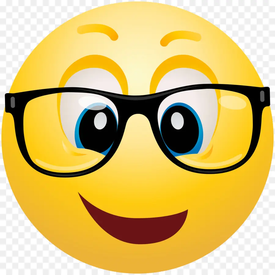 Emoji Con Gafas，Rostro PNG